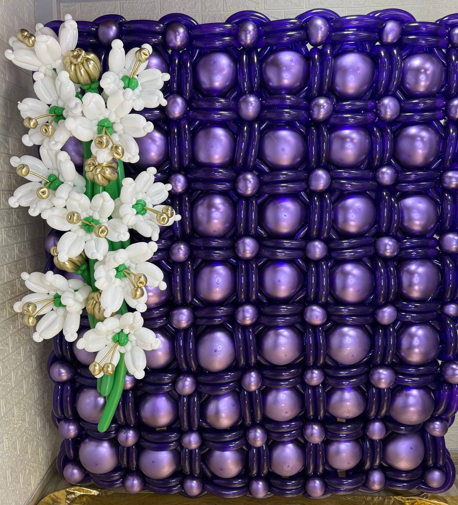 Murales de Aros,corazón de aros con globo